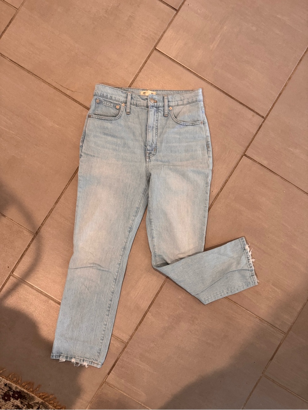 Madewell Light Wash Slim Demi Boot